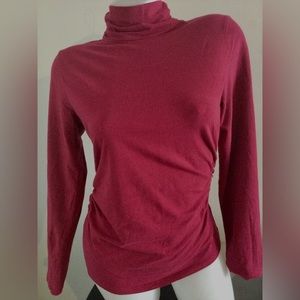KENETH COLE REACTION  New FUCHSIA Turtleneck BLOUSE